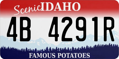 ID license plate 4B4291R