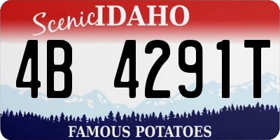 ID license plate 4B4291T