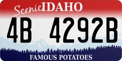 ID license plate 4B4292B