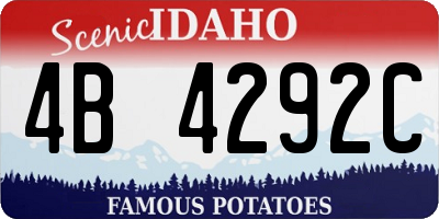 ID license plate 4B4292C