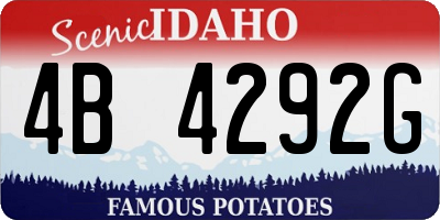 ID license plate 4B4292G