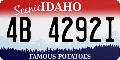 ID license plate 4B4292I