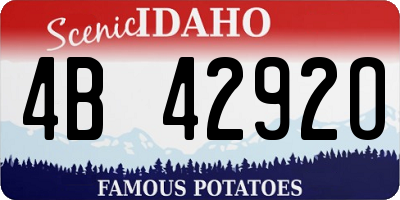 ID license plate 4B4292O
