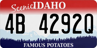 ID license plate 4B4292Q