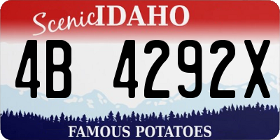 ID license plate 4B4292X