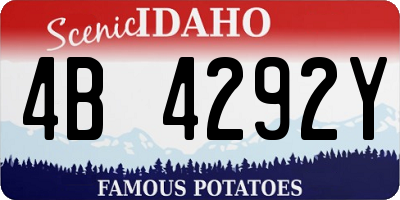 ID license plate 4B4292Y