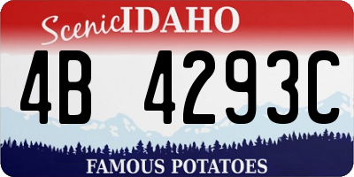 ID license plate 4B4293C