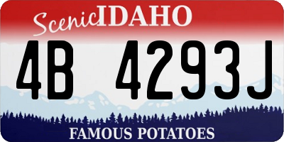 ID license plate 4B4293J