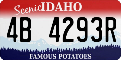 ID license plate 4B4293R