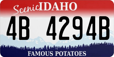 ID license plate 4B4294B