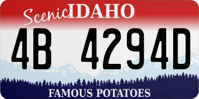 ID license plate 4B4294D