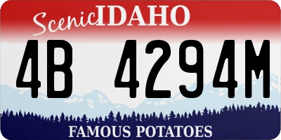 ID license plate 4B4294M