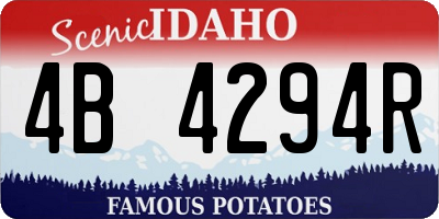 ID license plate 4B4294R