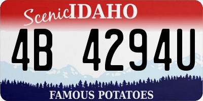 ID license plate 4B4294U