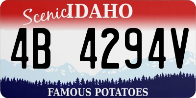 ID license plate 4B4294V