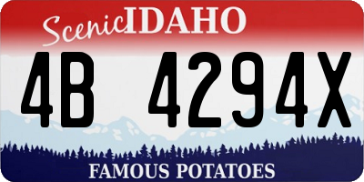 ID license plate 4B4294X