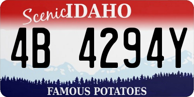 ID license plate 4B4294Y