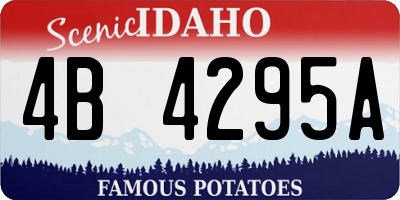 ID license plate 4B4295A