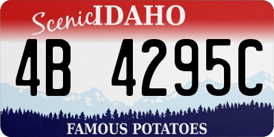 ID license plate 4B4295C