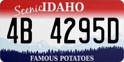ID license plate 4B4295D