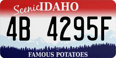 ID license plate 4B4295F