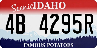 ID license plate 4B4295R