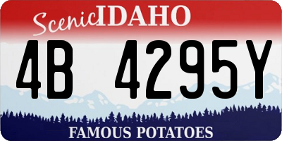 ID license plate 4B4295Y