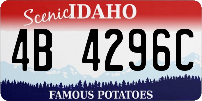 ID license plate 4B4296C