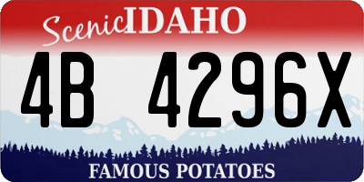 ID license plate 4B4296X