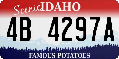 ID license plate 4B4297A