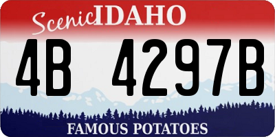 ID license plate 4B4297B