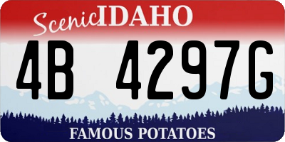 ID license plate 4B4297G