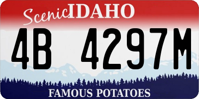 ID license plate 4B4297M