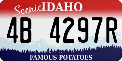 ID license plate 4B4297R