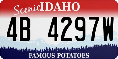 ID license plate 4B4297W