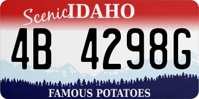 ID license plate 4B4298G