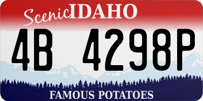ID license plate 4B4298P
