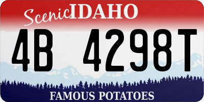 ID license plate 4B4298T