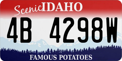ID license plate 4B4298W