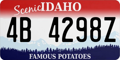 ID license plate 4B4298Z