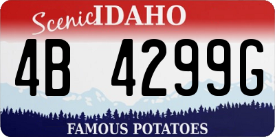 ID license plate 4B4299G