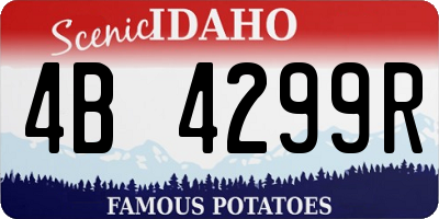 ID license plate 4B4299R