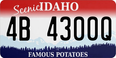 ID license plate 4B4300Q