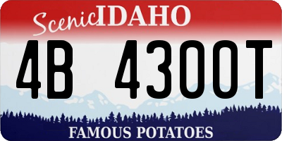 ID license plate 4B4300T