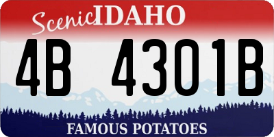 ID license plate 4B4301B