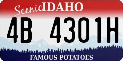 ID license plate 4B4301H