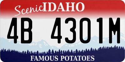 ID license plate 4B4301M