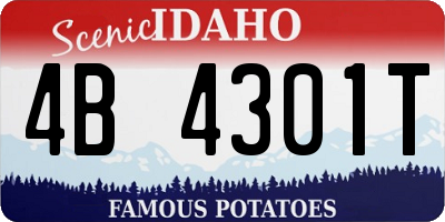 ID license plate 4B4301T