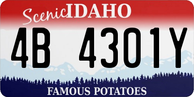ID license plate 4B4301Y