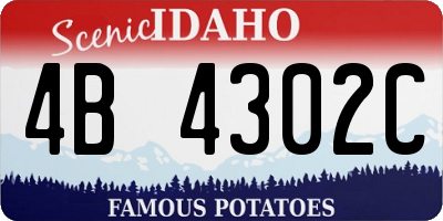 ID license plate 4B4302C